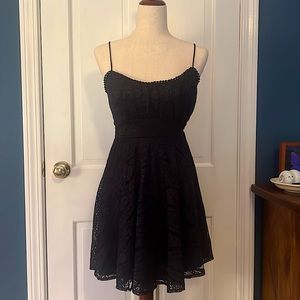 never worn hello molly navy blue lace dress with a beautiful open back